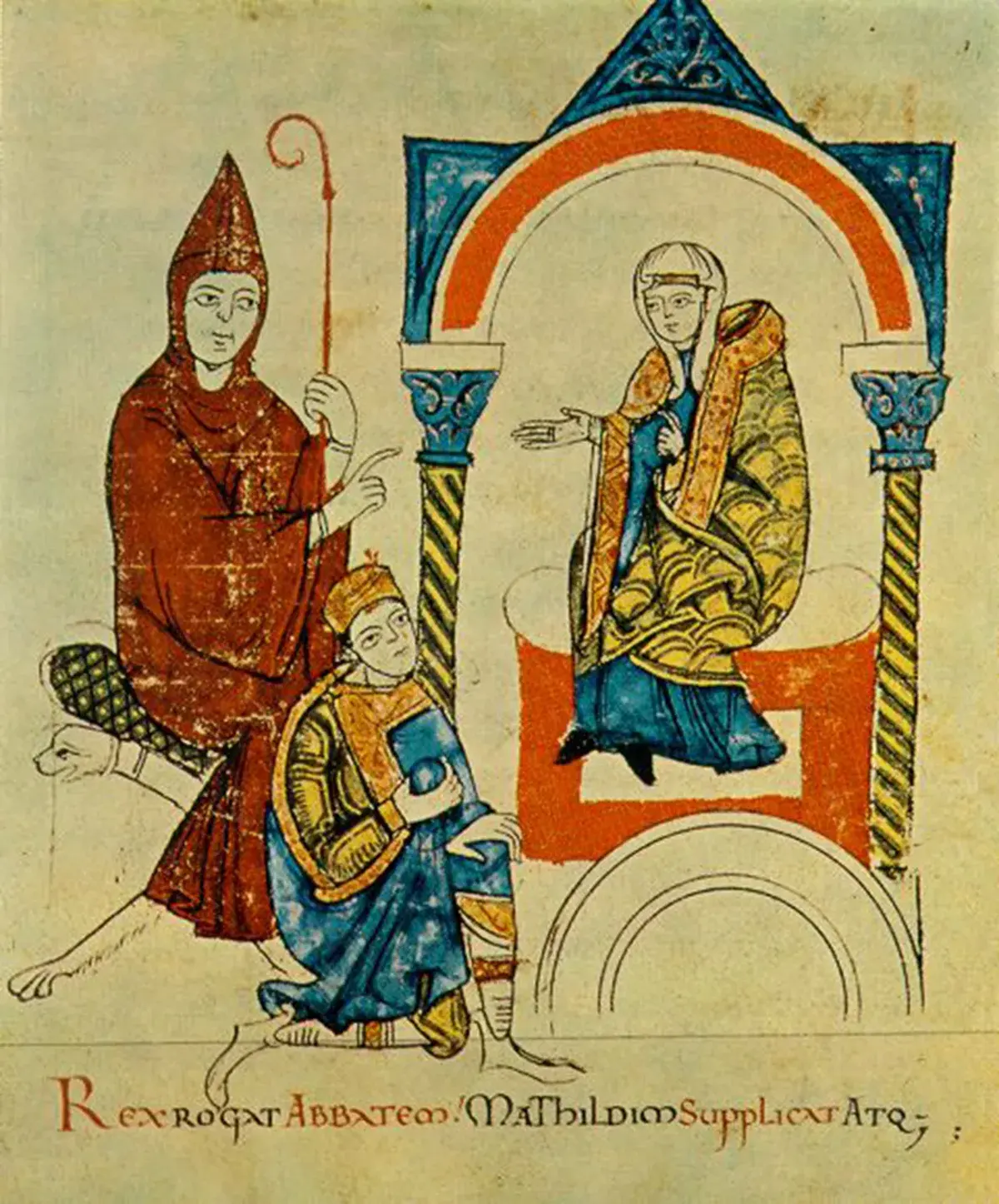 König Heinrich IV. bittet Abt Hugo von Cluny und Mathilde von Canossa um Vermittlung